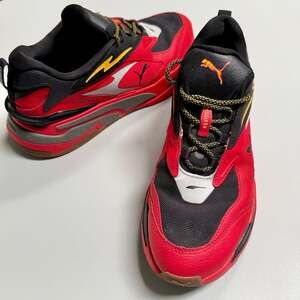 PUMA RS-Fast Flames Mens 11 Red Lace Up Sneaker Run Walk Casual Shoes Streetwear